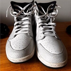 Black and white jordans